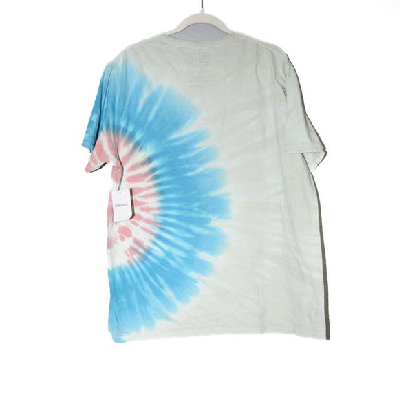 Forever 21 gm Official Men White Tee American Racing Superpower SS Tie Dye S NWT - Picture 3 of 3